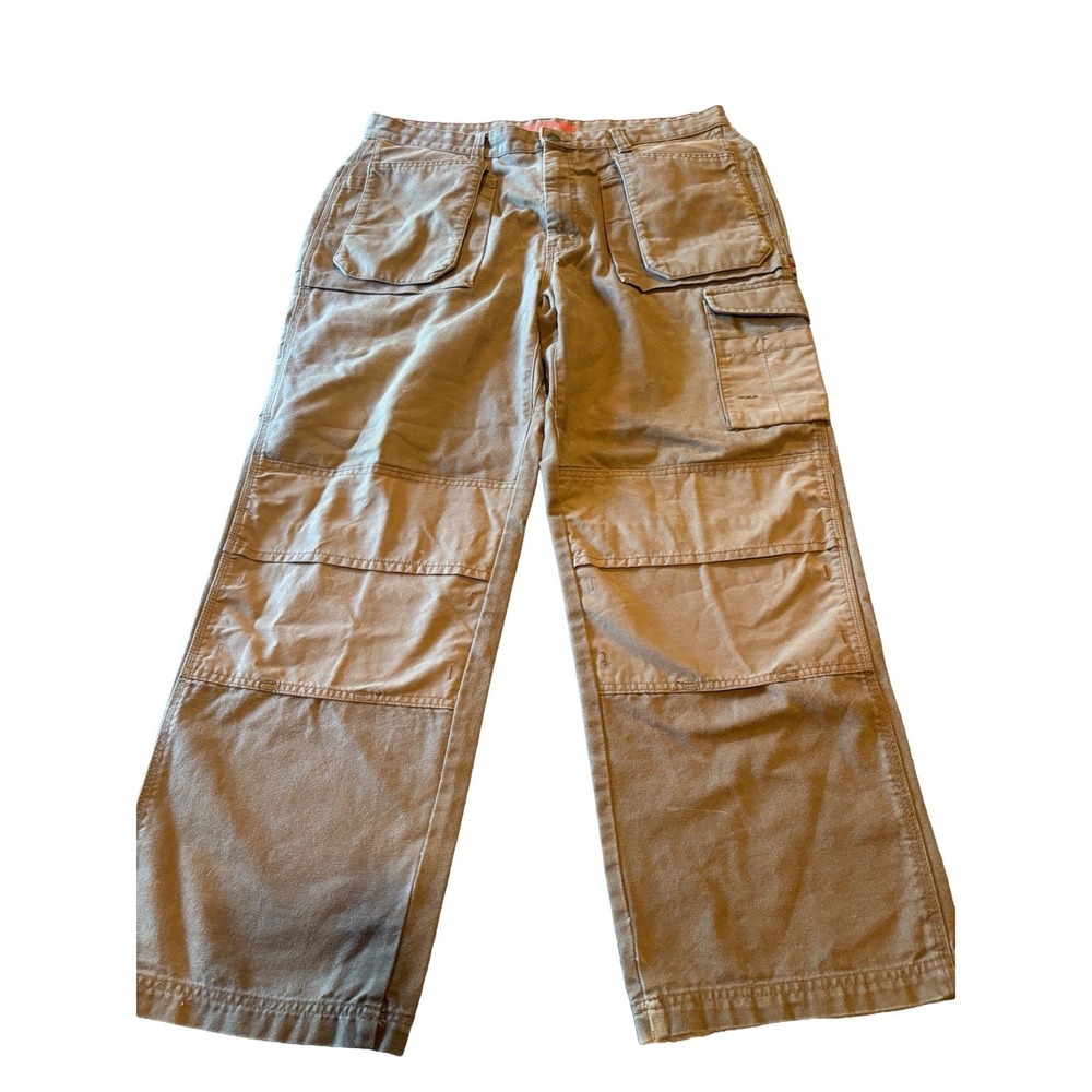 Wolverine Pants Mens 38x30 Brown Duck Canvas‎ Carpenter Workwear Chore Barn